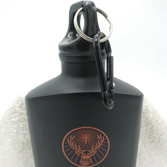Jägermeilter Canteen Flask & Sleeve Cooler Black & Orange Logo Empty Beverage - Picture 6 of 12